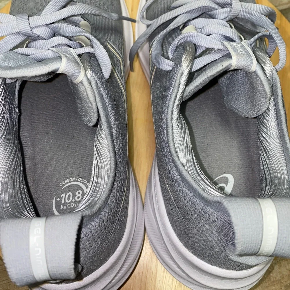 ASICS Gel Nimbus 26 Shoes Womens 8.5 US Gray PureGEL Running Walking 1012B601 - Picture 13 of 15
